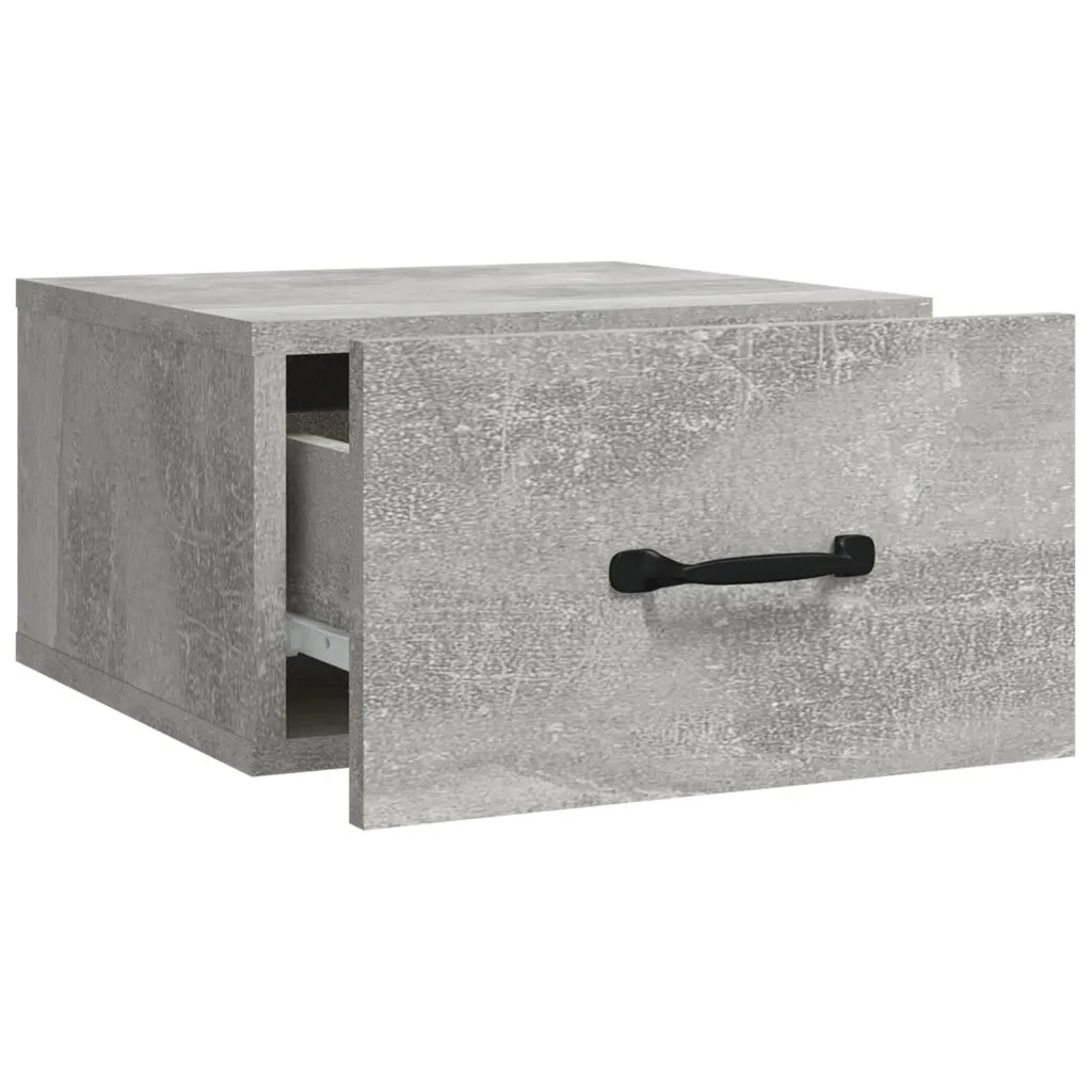 Comodino a Muro Grigio Cemento 35x35x20 cm 812860