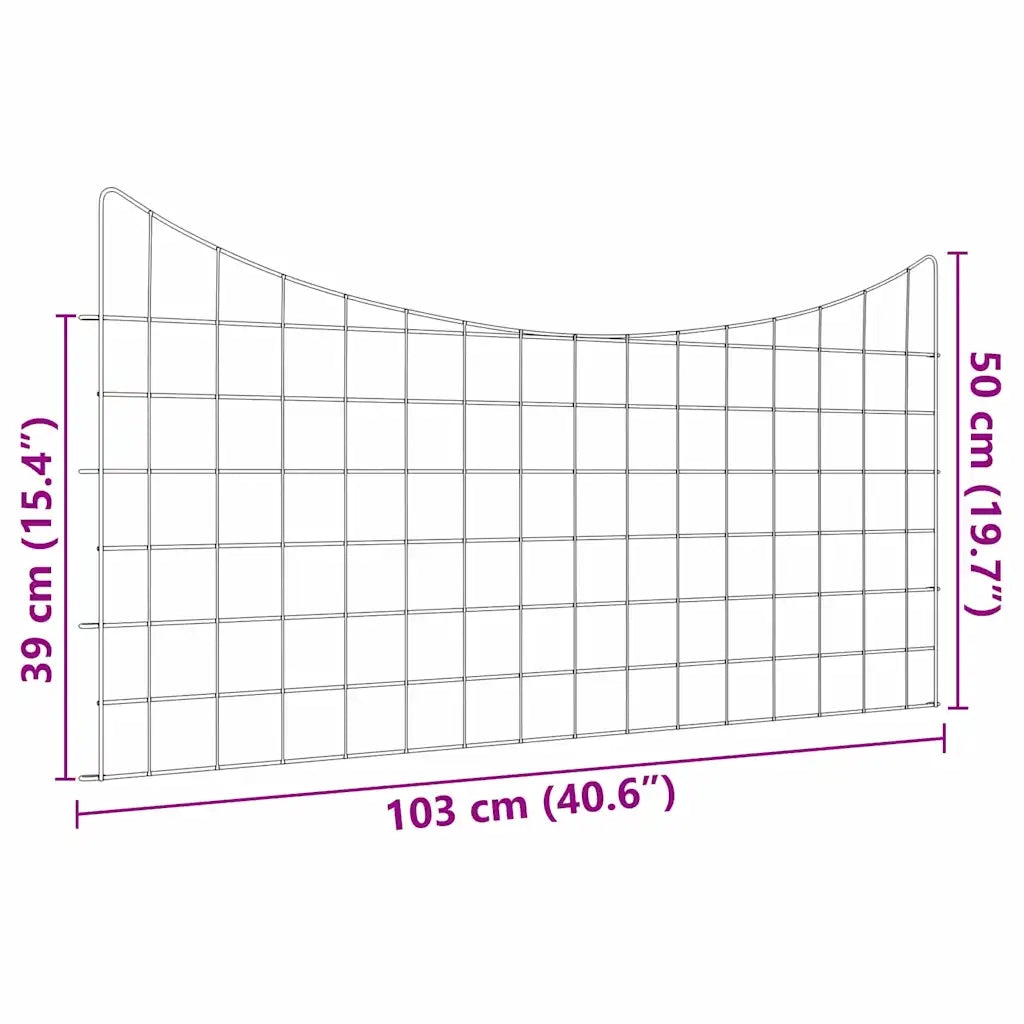 Set di Recinzione per Stagno 5 pcs Verde 100 x 50 cm Acciaio