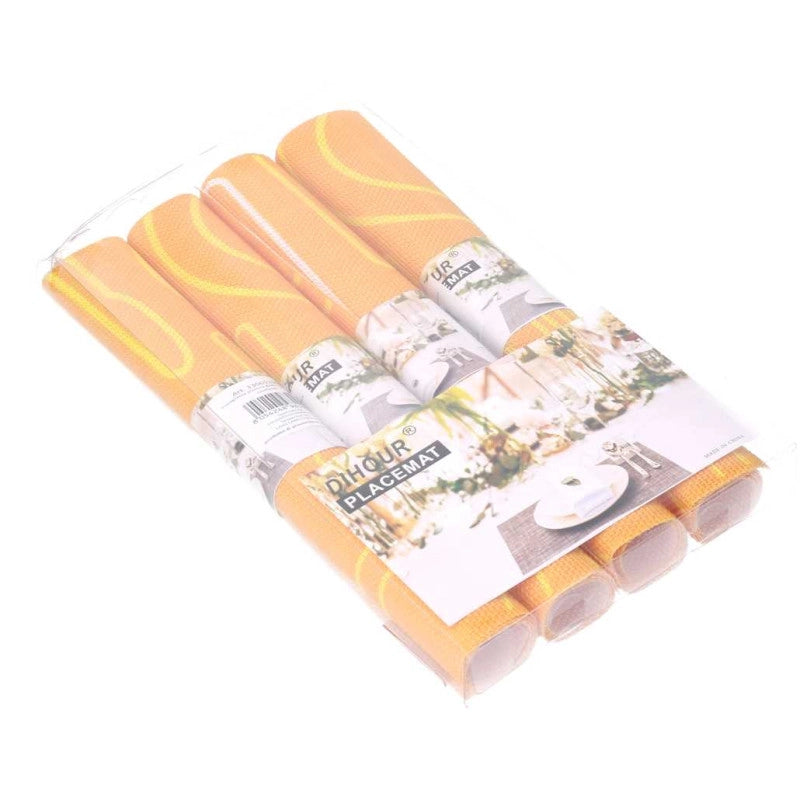 Tovaglietta plastica confezione 4pz giallo cm45x30
