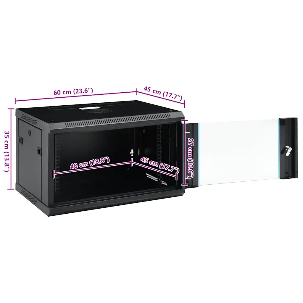Armadietto di Rete a Parete 6U da 19" IP20 600x450x350 mm 30165