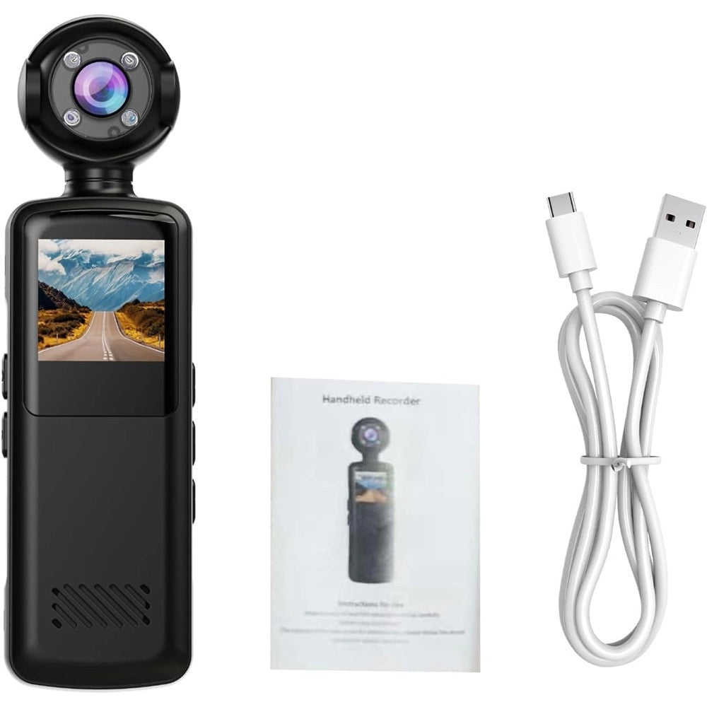 Trade Shop - Fotocamera Tascabile Wifi Action Camera Videocamera Portatile Registratore Multifunzione -