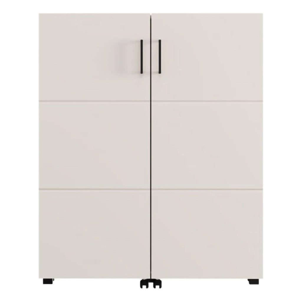 Mobile Portascarpe Ystad, Scarpiera 9 Ripiani, 92x33x113h cm Bianco Crema