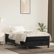 Materasso a Molle Insacchettate-Materasso per letto Nero 80x220x20 cm in Velluto
