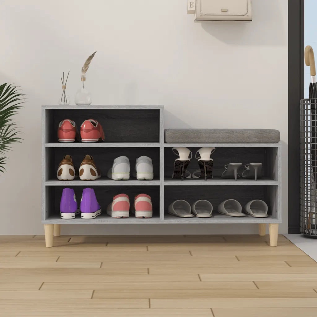 Scarpiera | Mobile per scarpe Grigio Sonoma 102x36x60 cm in Legno Multistrato
