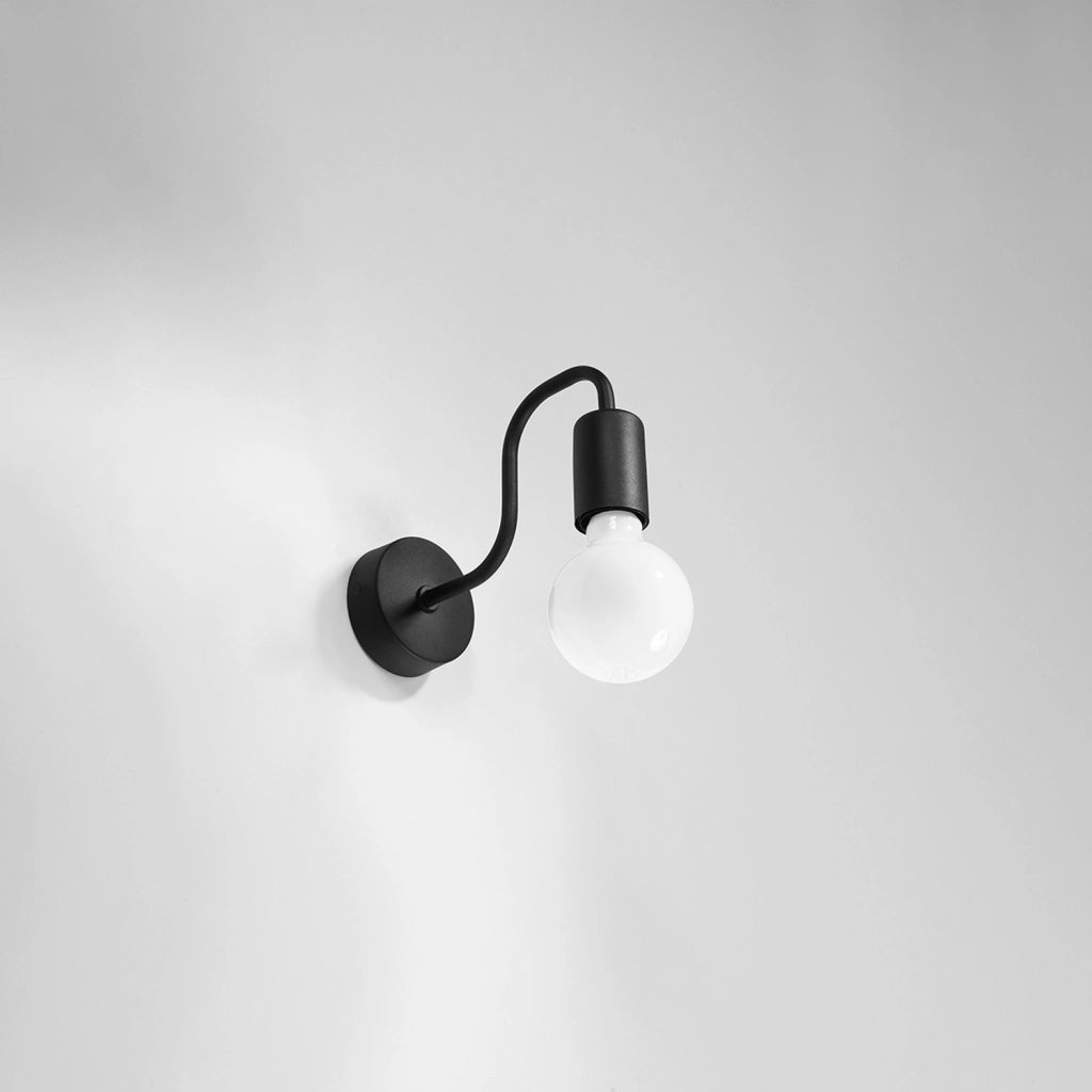 Applique industriale nera PLANUM Pure Lume E27 15W metallo