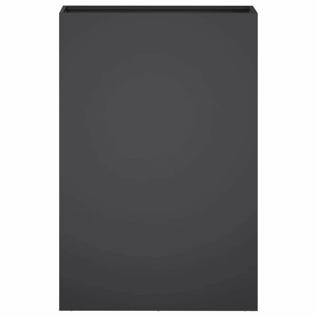 Vaso da giardino Nero 40 x 20 x 75 cm Acciaio laminato a freddo 8005428