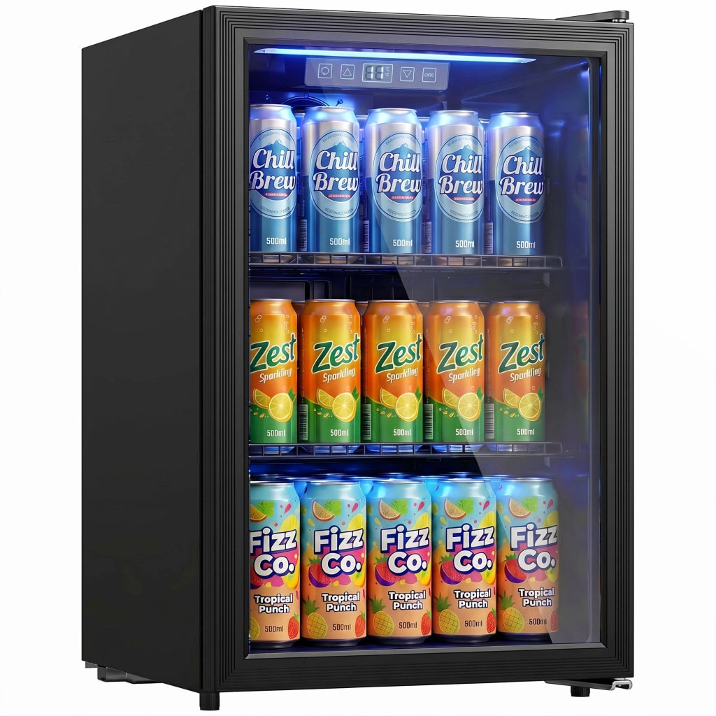 Frigo Bevande 70L 70 Lattine ¨C Zephmum ¨C Nero Porta Vetro Temperato