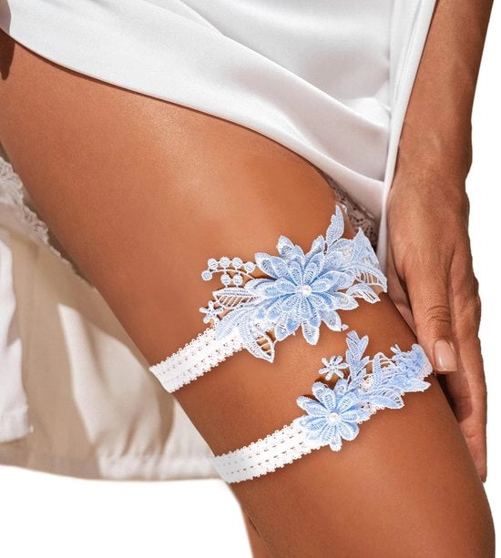 Cintura di Seta per Matrimonio - Blu Pastello - Cintura con Bordo