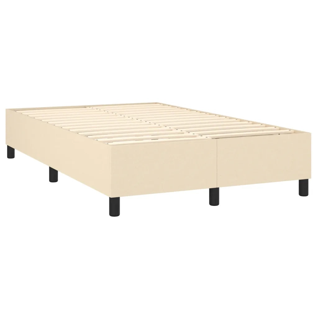 Letto a Molle con Materasso e LED Crema 120x200cm in Tessuto cod mxl 59227