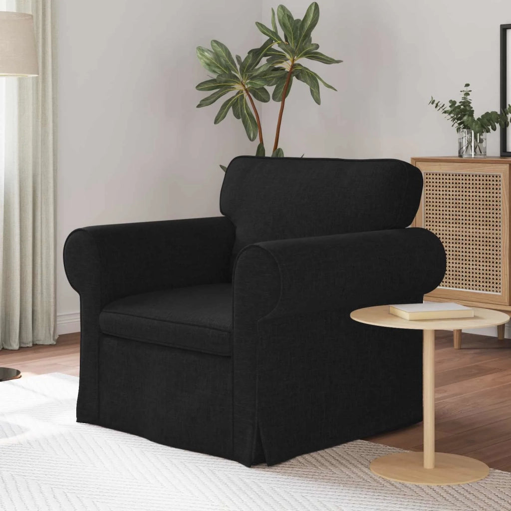 Divano Nero 95 x 82 x 80 cm Tessuto
