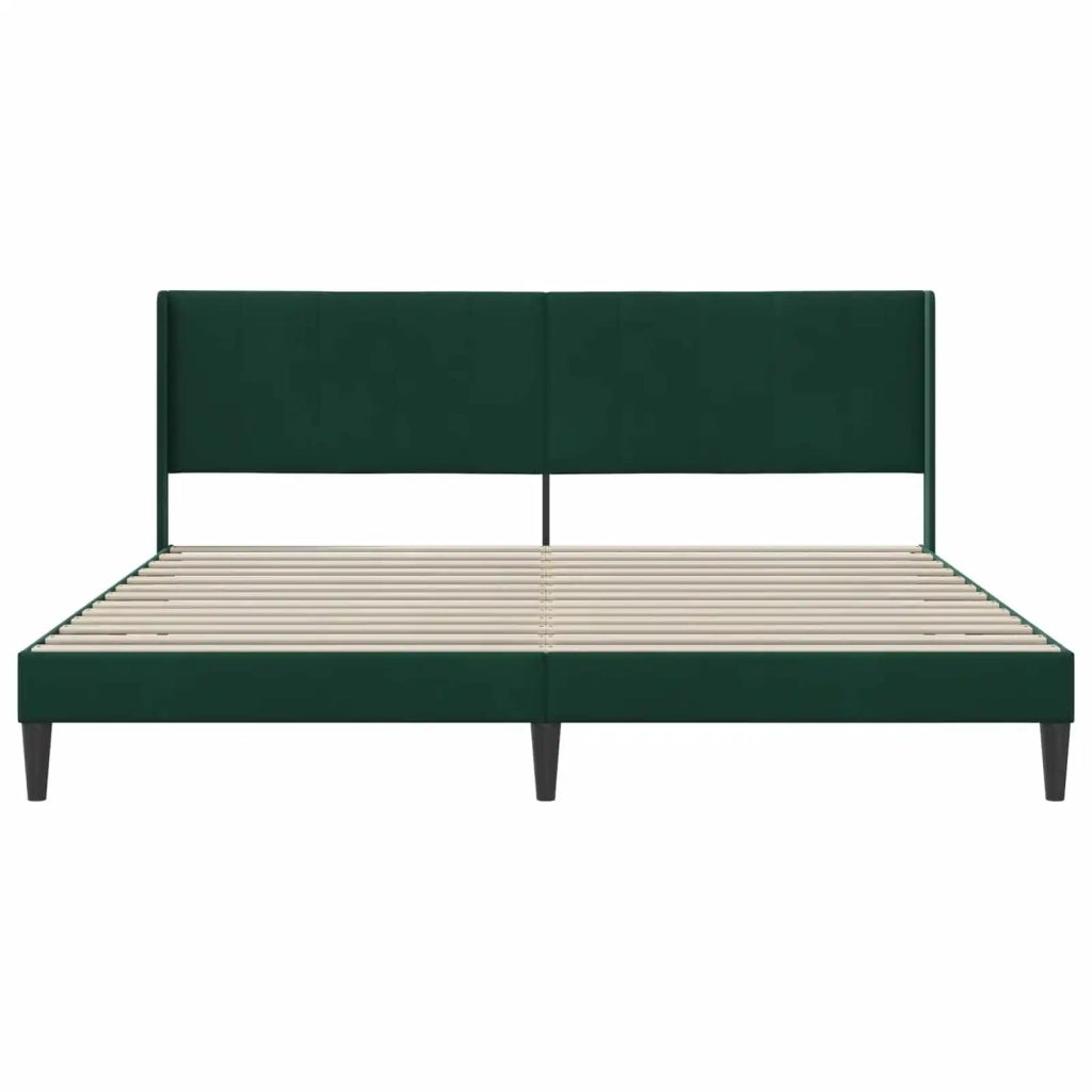 Struttura del letto Verde Scuro 200 x 200 cm Velluto