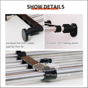 Organizzatore metallico regolabile - Pannello estensibile a staffa - Parete divisoria per DIY - Armadio cucina bagno - Nero - 40-60 cm