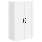Mobile da cucina moderno da parete 60 x 31 x 100 cm con pratico spazio di archiviazione stile elegante legno ingegnerizzato bianco 02_0054475