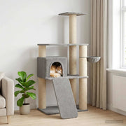 Albero per gatti con pali per graffiare in sisal Grigio Chiaro 42033046