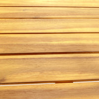 Panca 2-3 posti in acacia e legno chiaro, 140cm, marrone naturale