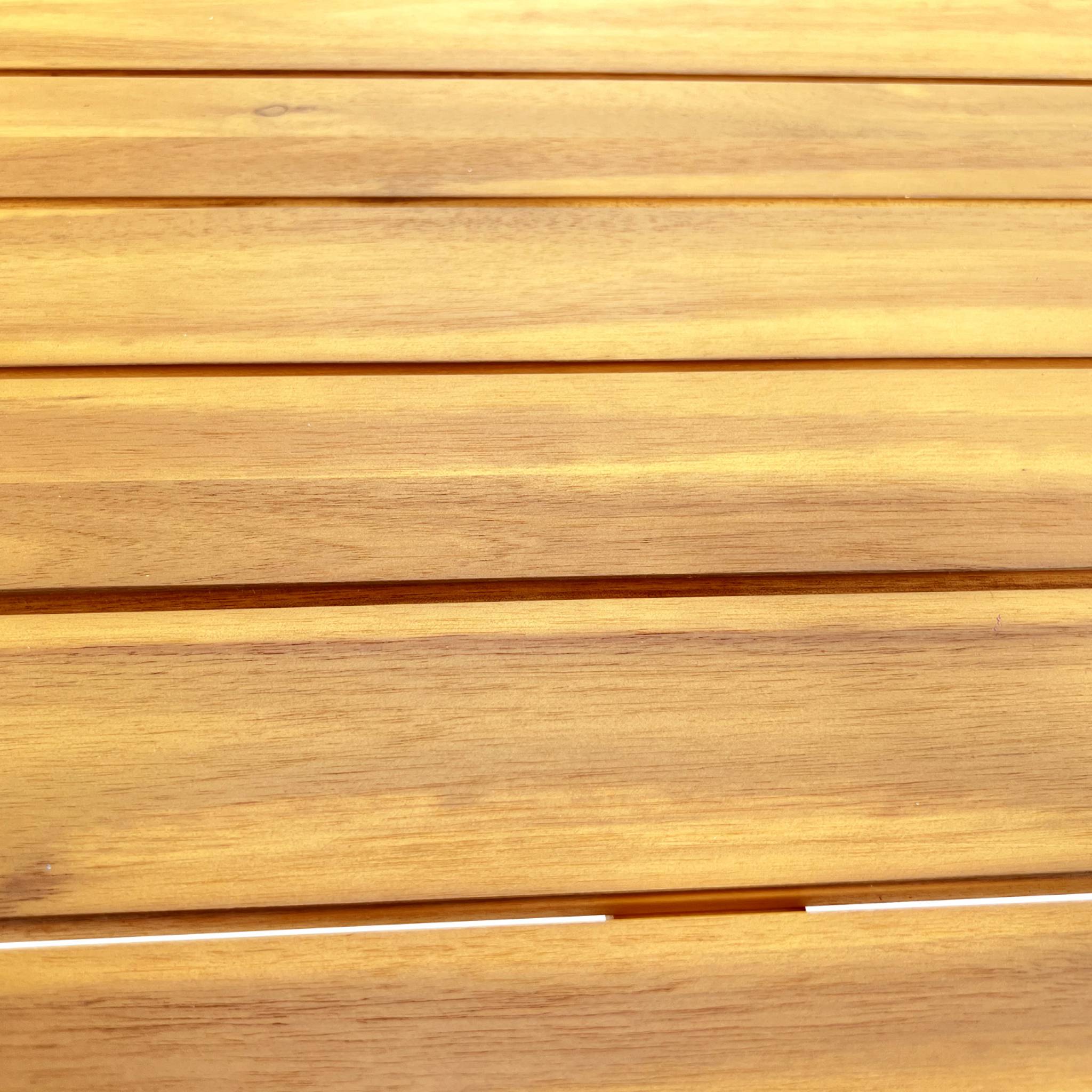 Panca 2-3 posti in acacia e legno chiaro, 140cm, marrone naturale