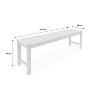 Panca 2-3 posti in acacia e legno chiaro, 140cm, marrone naturale
