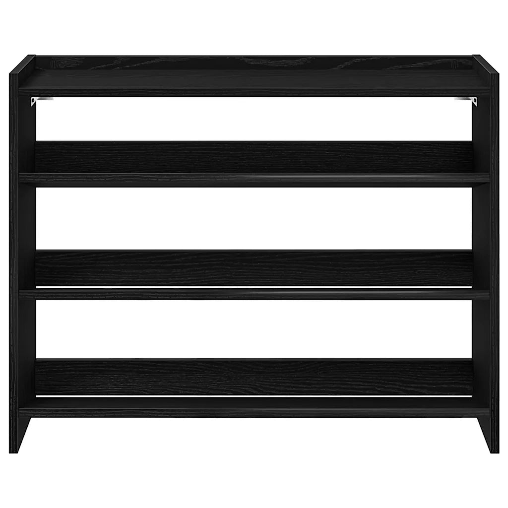 Scarpiera Nera 80x25x62 cm in Legno Multistrato