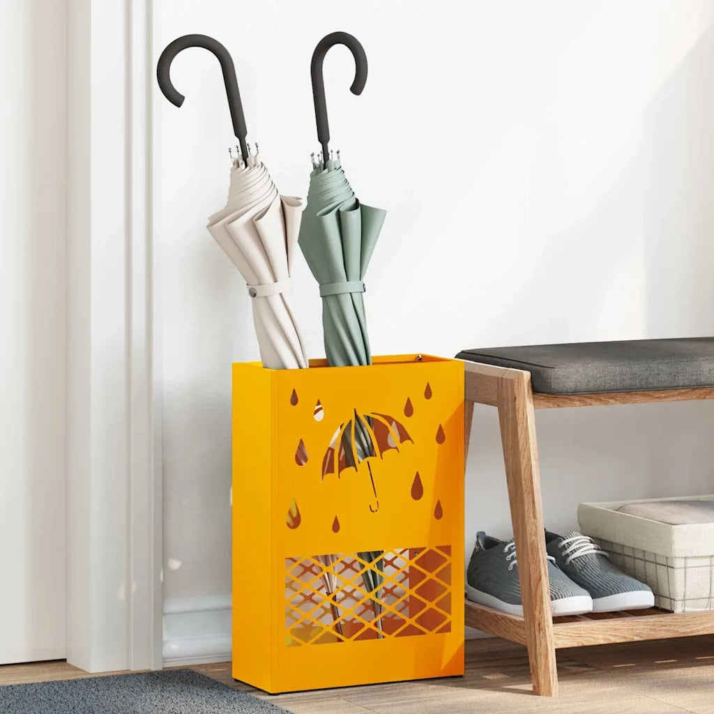 Supporto per Ombrellone giallo senape 28 x 12 x 41 cm Acciaio CFW3469697
