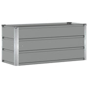 Fioriera moderna dal design minimalista 100 x 40 x 45 cm per interni/esterni in acciaio grigio chiaro. Codice articolo: 02_0059179.