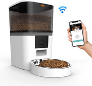 Automatizzatore di Cibo per Animali - Piccoli Gatti e Cani - 4 L - Bianco