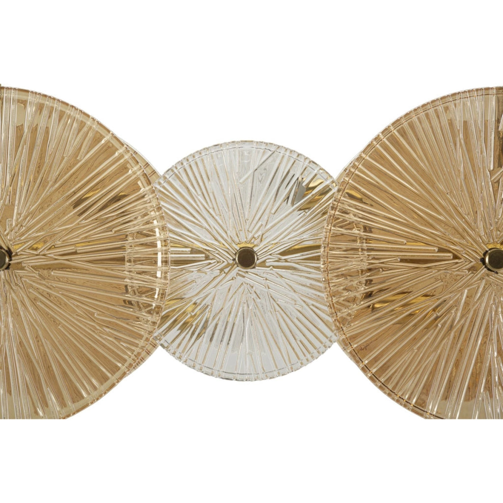 Lampada a Sospensione VKH917, Marrone, Vetro, 100x23x28 cm