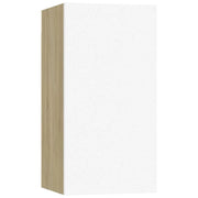 Mobile TV multimediale mensola TV credenza mobile TV sala da pranzo soggiorno camera da letto rovere Sonoma 30,5 x 30 x 60 cm legno ingegnerizzato bianco 02_0027607