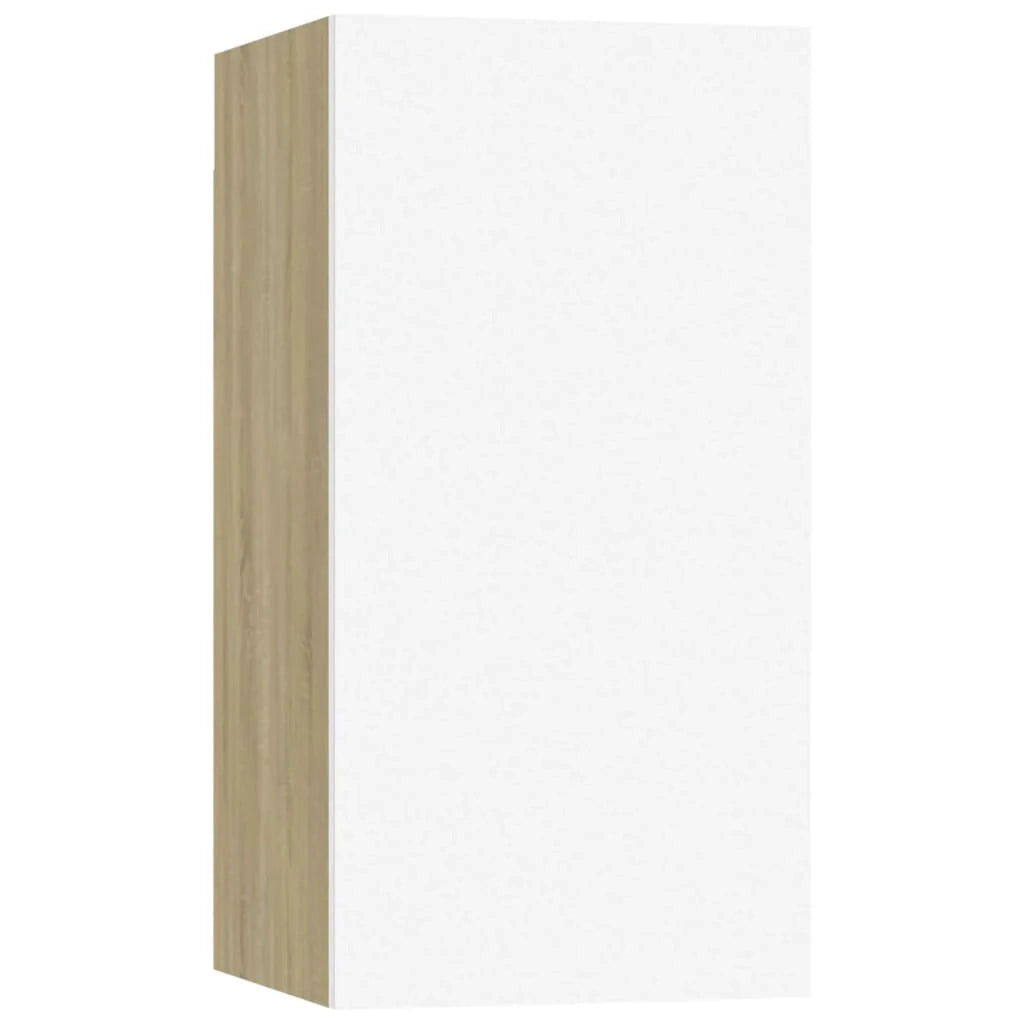 Mobile TV multimediale mensola TV credenza mobile TV sala da pranzo soggiorno camera da letto rovere Sonoma 30,5 x 30 x 60 cm legno ingegnerizzato bianco 02_0027607