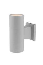 Applique da Esterno IP65 in Alluminio per Lampadina GU10 (non incluse) – Doppio Fascio di Luce Up & Down – Design Moderno da Parete per Giardino, Terrazzo, Balcone Color: Grigio