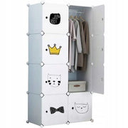 Armadio modulare bianco spaziosa 147x72x37 cm