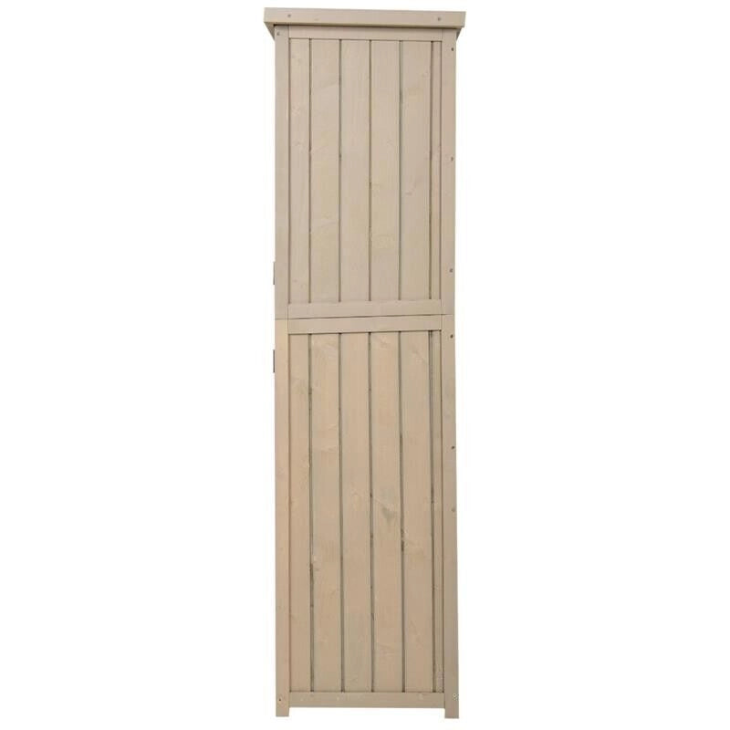CAPANNO PER UTENSILI DA GIARDINO CON 4 SCOMPARTI IN LEGNO DI ABETE 87X46,5X160CM