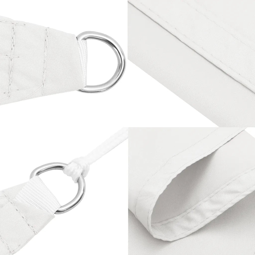 Parasole a Vela in Tessuto Oxford Rettangolare 2x3,5 m Bianco 135256