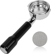 Portafiltro senza fondo 2 fori - Portafiltro per espresso - Filtro rimovibile - Manico in plastica - Manico in acciaio inossidabile - Ricambio - E61 macchine per espresso