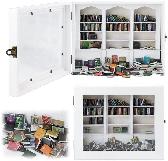 Scatola per Libri Creativa - Decorazione in Legno - Miniaturo Cassetto per Libri - Rilassamento dallo Stress - 25,4cm x 20,32cm x 7,62cm - Ideale Regalo
