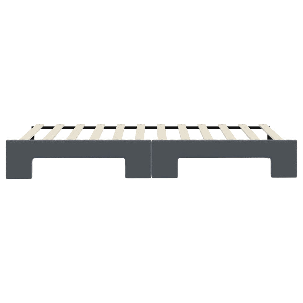 Divano Letto con Letto Estraibile-Sofa Letto-Daybed Grigio Scuro 90x200cm Velluto 661983
