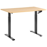 Scrivania regolabile in altezza elettricamente nero 120 x 60 cm Struttura in acciaio verniciato a polvere