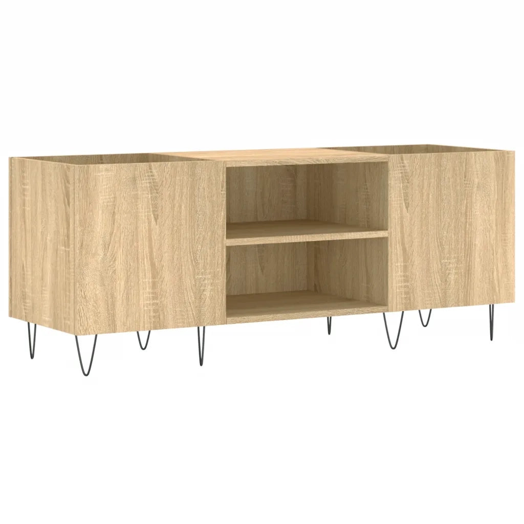 vidaXL Mobile Porta Dischi Rovere Sonoma 121x38x48cm Legno Multistrato