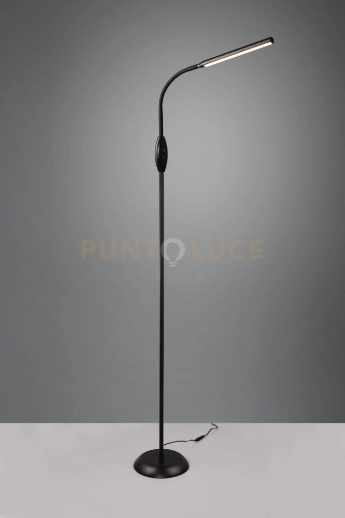TORO PIANTANA LED5W 700lm, 3000+4000+5000K  NERA FLESSIBILE TOUCH E TEMPERATURA DI COLORE DIMMERABILE H. 145CM