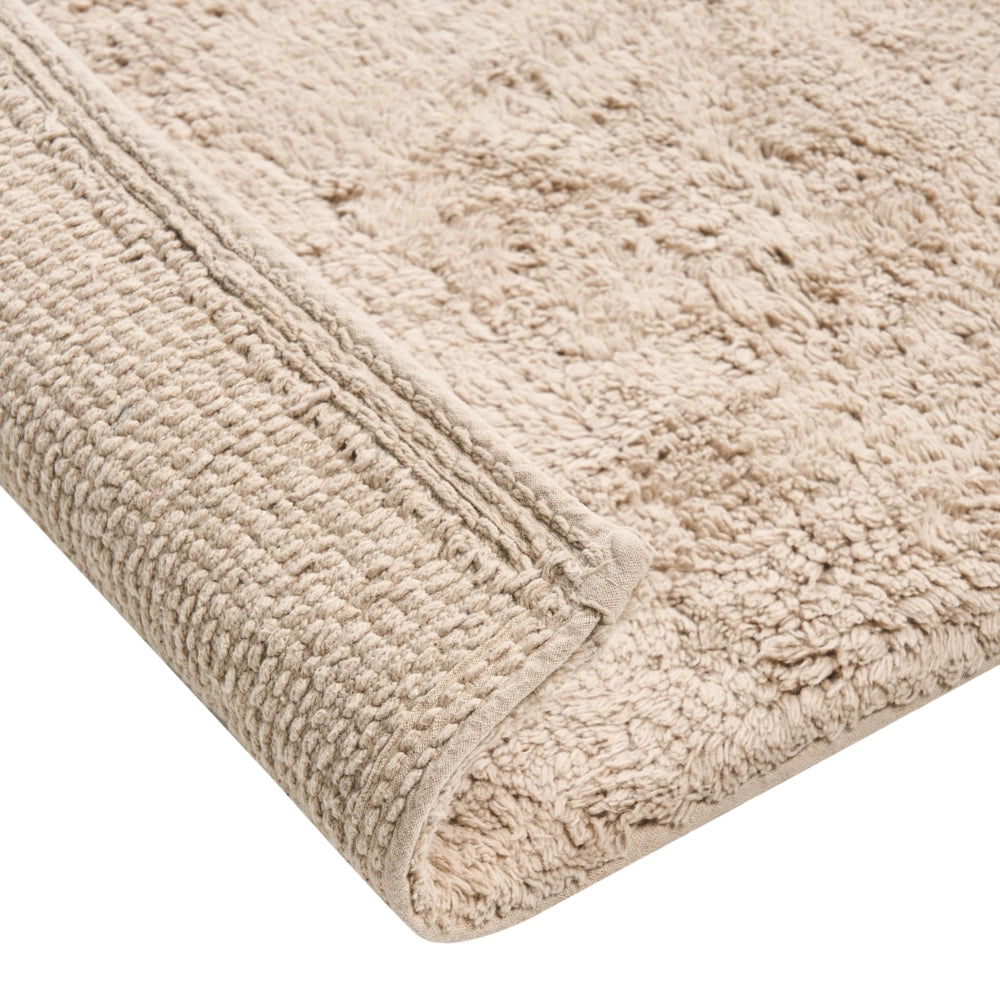 Tappeto da bagno in cotone rettangolare marrone chiaro 60 x 90 Accessori da bagno Design moderno