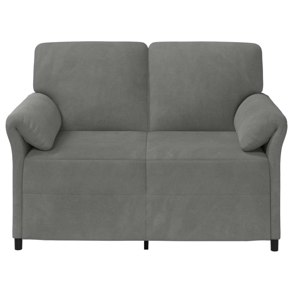 Divano a 2 Posti Grigio Scuro 138 x 83 x 95 cm Velluto