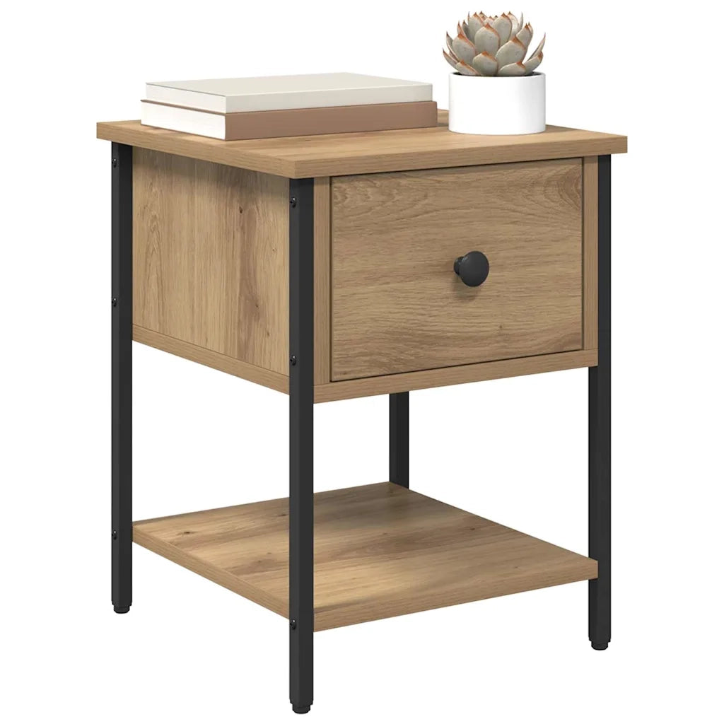 Comodino Rovere artigianale 34 x 35,5 x 45 cm Legno multistrato
