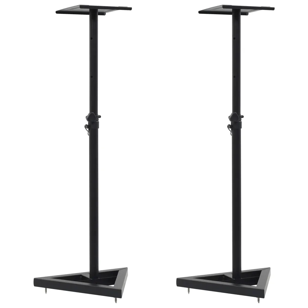 Supporti per Casse Spia da Studio 2 pz Nero in Acciaio cod mxl 77113
