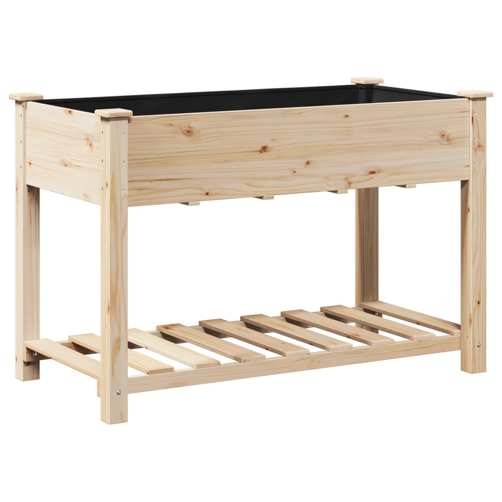 Fioriera da Giardino con Mensola 115x59x76 cm in Legno Massello di Pino