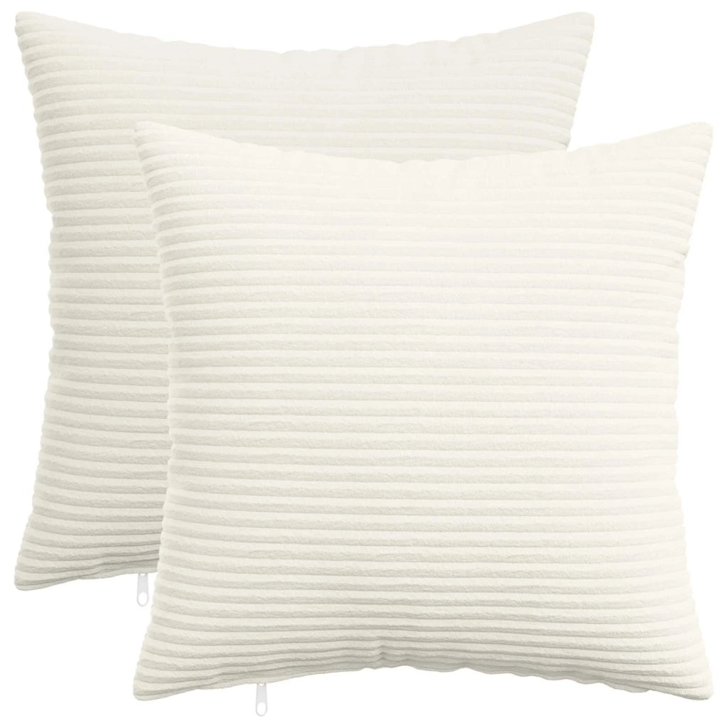 Federa 2 pcs HEERLEN Crema 40 x 40 cm corduroy 908449