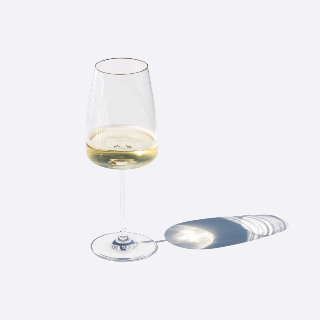 Zafferano Calice Altopiano 51 cl Set 6 Pezzi in Vetro Sonoro Superiore per Vini Bianchi Freschi, Design Moderno con Fondo Piatto e Alta Resistenza