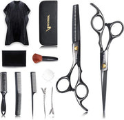 Set di forbici per capelli 12 pezzi kit per capelli a casa - alta qualità kit di forbici professionale per uomini, donne e animali domestici