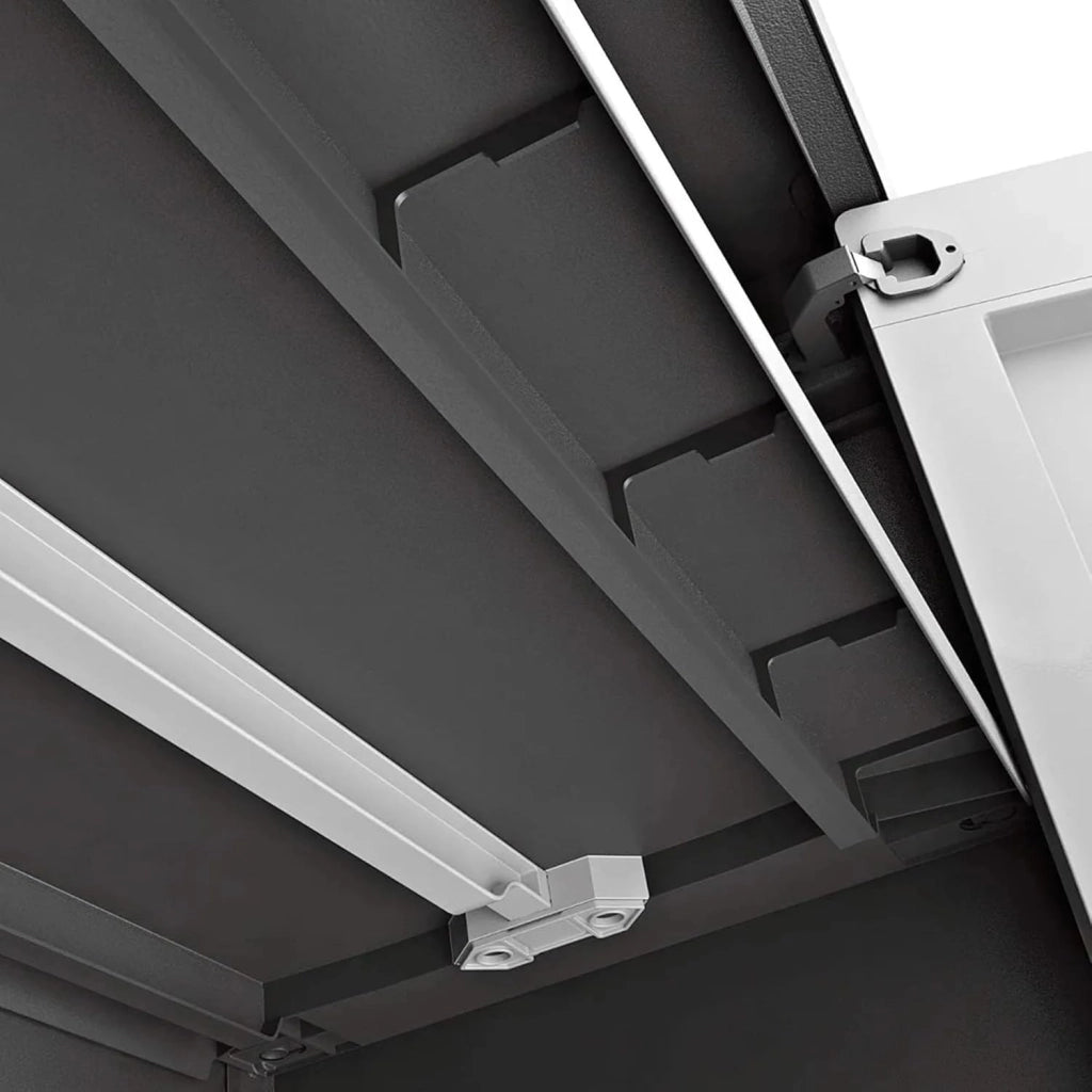 Armadio basso Titan XL in resina con 3 ripiani regolabili colore antracite grigio Keter