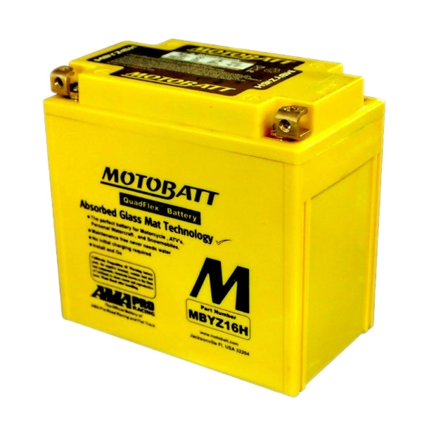 BATTERIA MOTOBATT AGM MBYZ16H 12V 16,5 Ah BQ037 compatibile con Yuasa GYZ16H