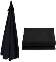 Parasola sostitutiva per giardino (2,7 m) Parasola sostitutiva per 8 braccia, copertura sostitutiva di tela parasole, per terrazza/giardino/piscina/parasole galleggiante - nero