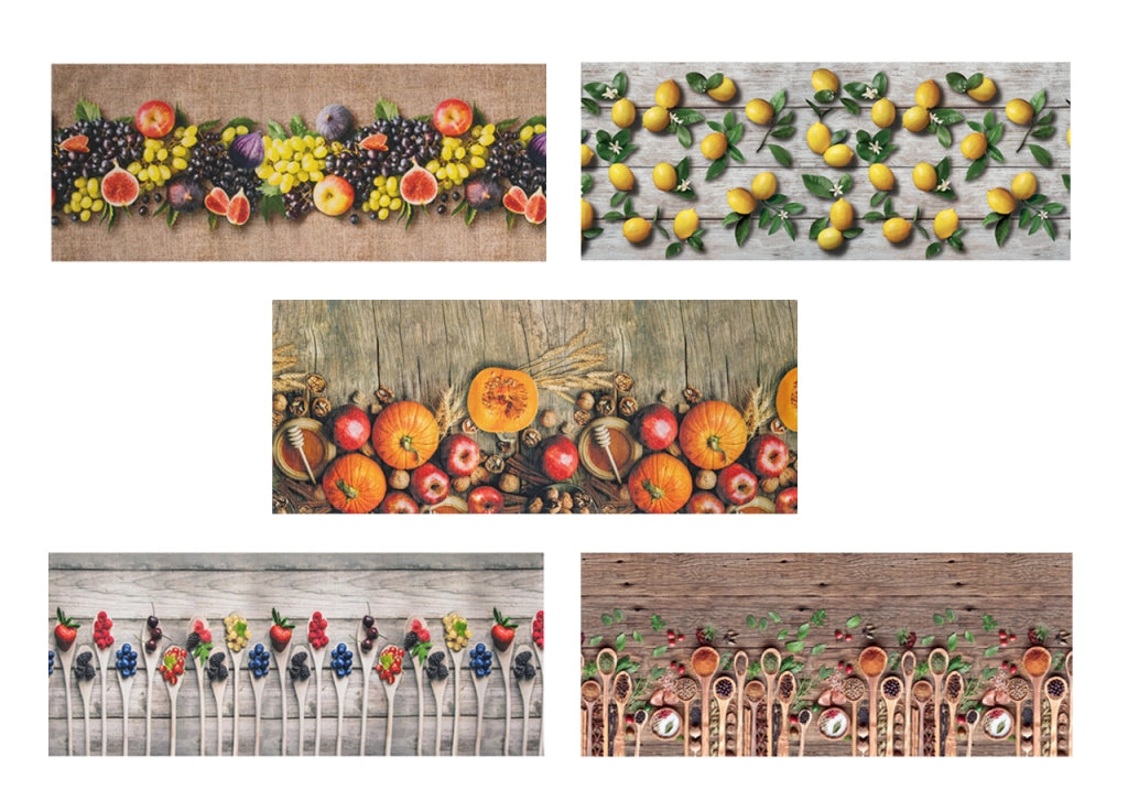 Tappeto Cucina Antiscivolo Stampa Digitale Linea Emozioni Fantasie Sapori - 58x240 - Limoni